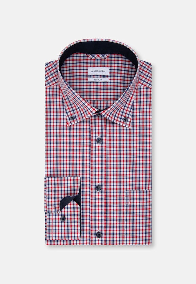 Regular Chemise d'affaires carreaux in Rouge |  Seidensticker Onlineshop