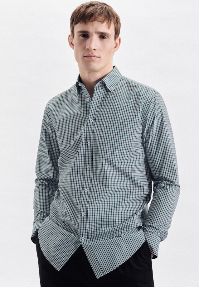 Regular Business Hemd Karo in Grün |  Seidensticker Onlineshop