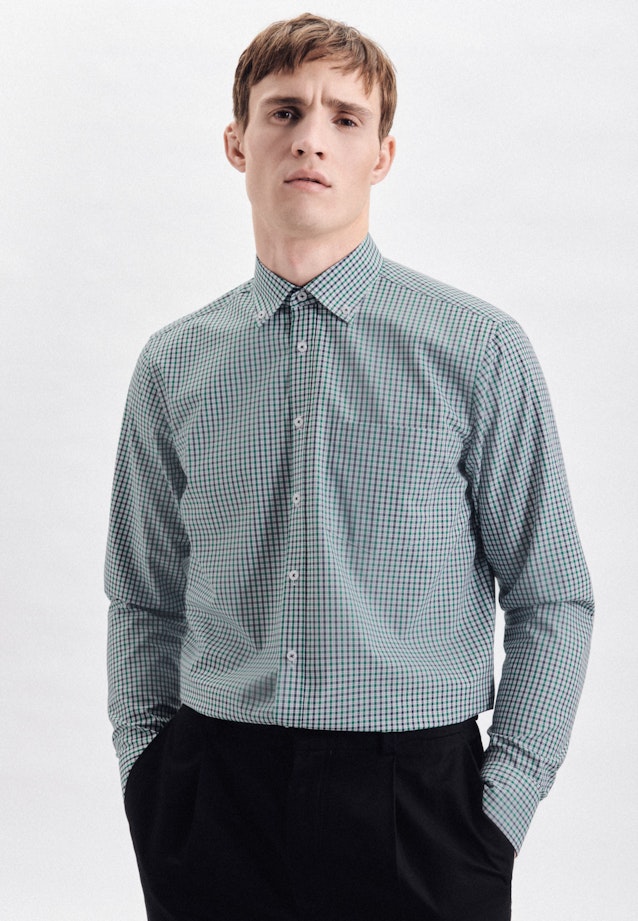 Regular Business Hemd Karo in Grün |  Seidensticker Onlineshop