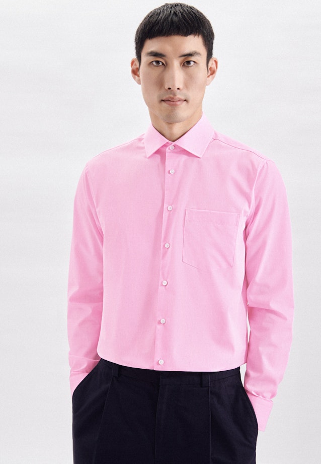 Regular Business Hemd Uni in Rosa/Pink |  Seidensticker Onlineshop