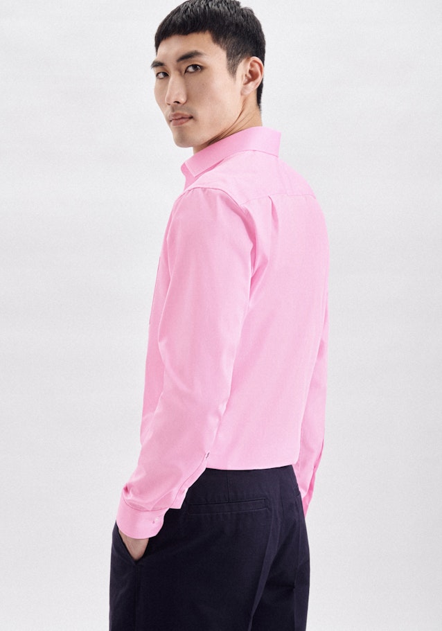 Bügelfreies Chambray Business Hemd in Regular mit Kentkragen in Rosa/Pink | Seidensticker Onlineshop