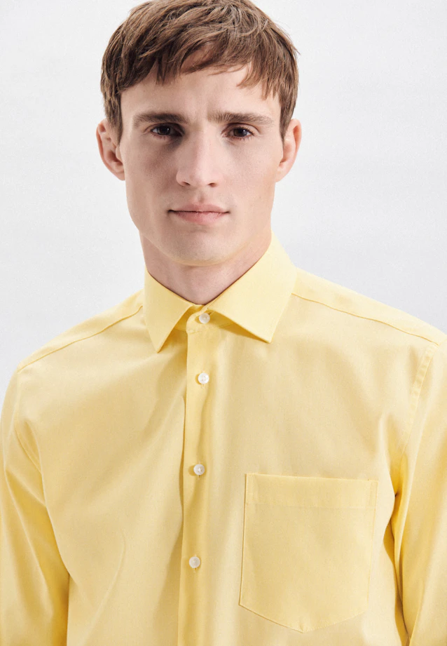 Regular Business Hemd Uni in Gelb |  Seidensticker Onlineshop