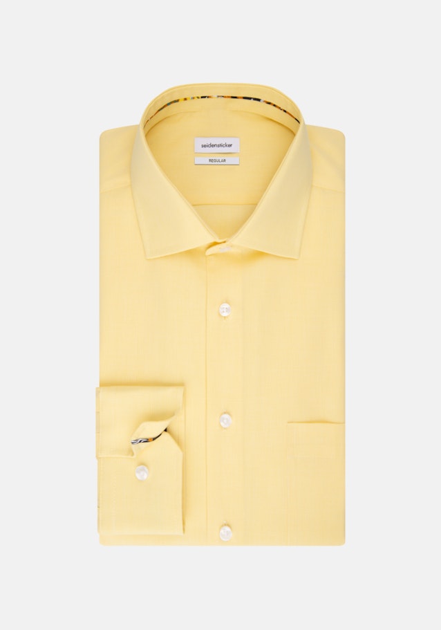 Non-iron Chambray Business Shirt in Regular with Kent-Collar in Yellow |  Seidensticker Onlineshop