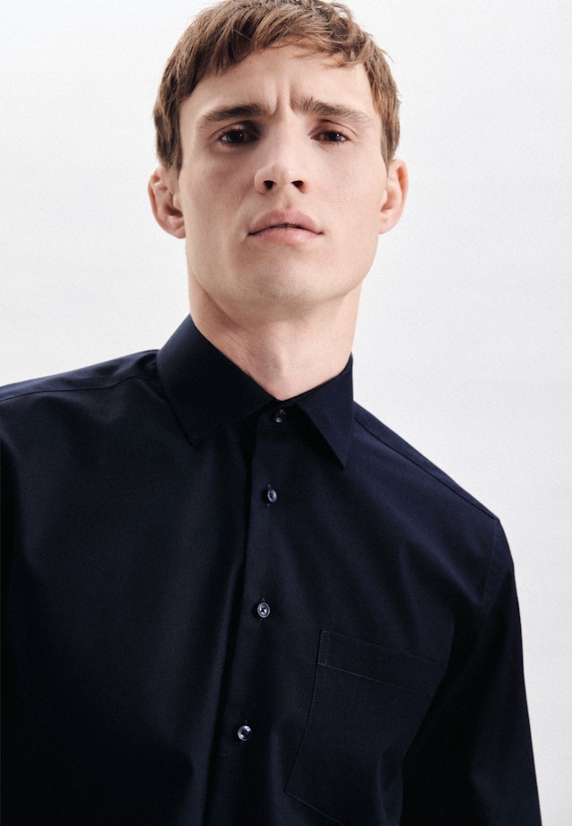 Regular Business Hemd Uni in Dunkelblau |  Seidensticker Onlineshop