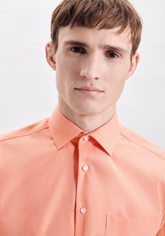 Non-iron Chambray Business Shirt in Regular with Kent-Collar in Orange |  Seidensticker Onlineshop