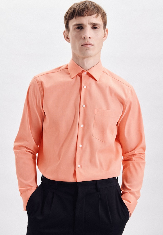 Regular Business shirt Uni in Orange |  Seidensticker Onlineshop
