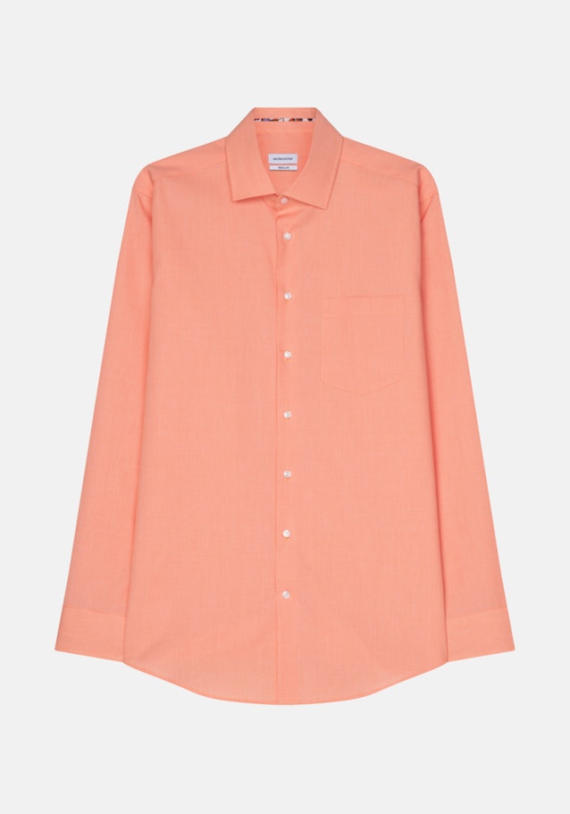 Non-iron Chambray Business Shirt in Regular with Kent-Collar in Orange |  Seidensticker Onlineshop