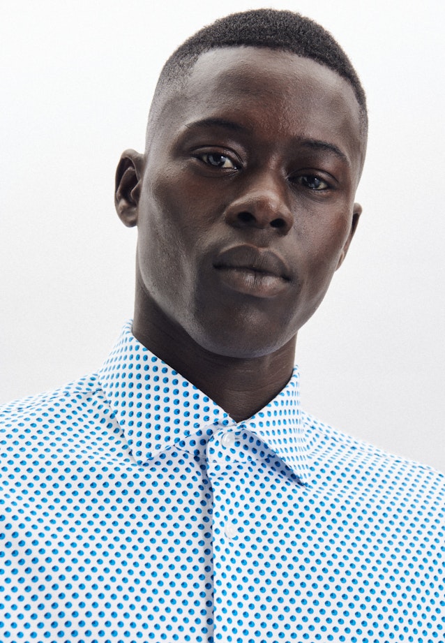 Slim Chemise performance Imprimé in Turquoise |  Seidensticker Onlineshop