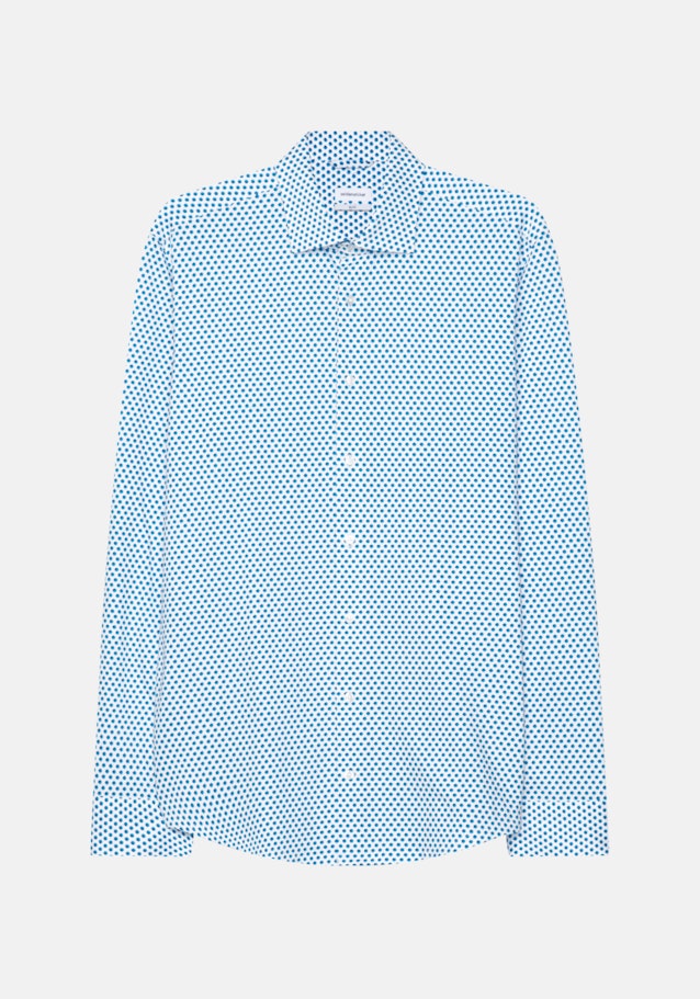 Slim Chemise performance Imprimé in Turquoise |  Seidensticker Onlineshop