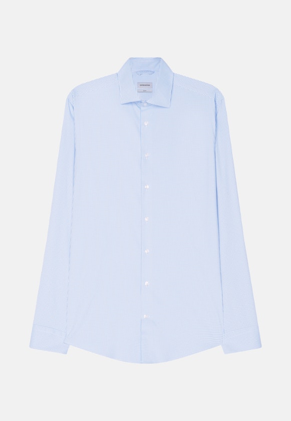 Slim Chemise performance carreaux in Bleu Clair |  Seidensticker Onlineshop
