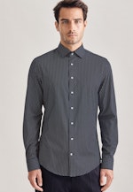 Slim Chemise performance Imprimé in Bleu Foncé |  Seidensticker Onlineshop