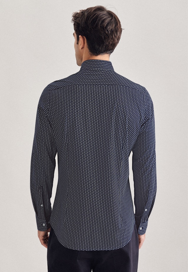 Slim Chemise performance Imprimé in Bleu Foncé |  Seidensticker Onlineshop