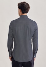 Slim Chemise performance Imprimé in Bleu Foncé |  Seidensticker Onlineshop