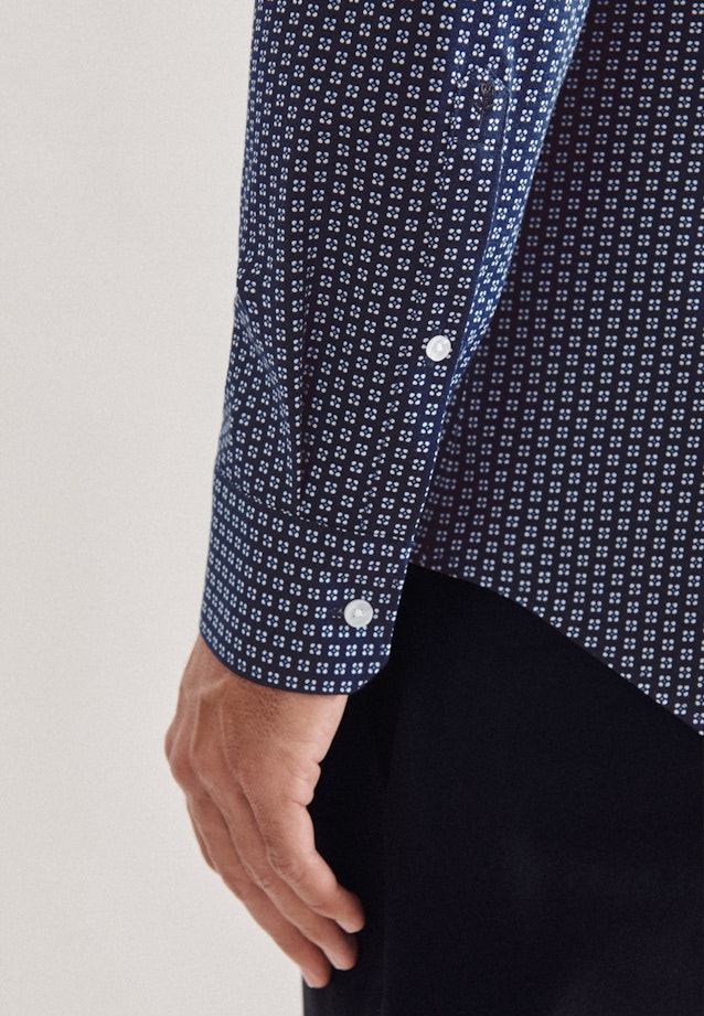 Slim Chemise performance Imprimé in Bleu Foncé |  Seidensticker Onlineshop