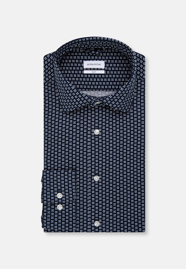 Slim Chemise performance Imprimé in Bleu Foncé |  Seidensticker Onlineshop