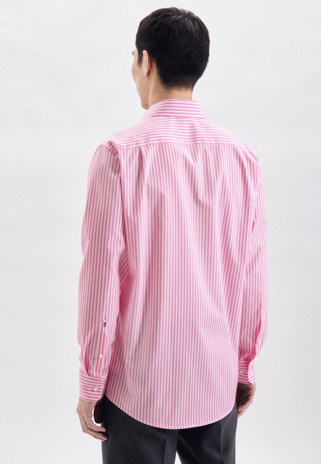 Regular Business Hemd Streifen in Rosa/Pink |  Seidensticker Onlineshop