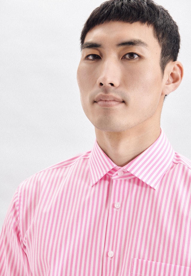 Regular Business Hemd Streifen in Rosa/Pink |  Seidensticker Onlineshop