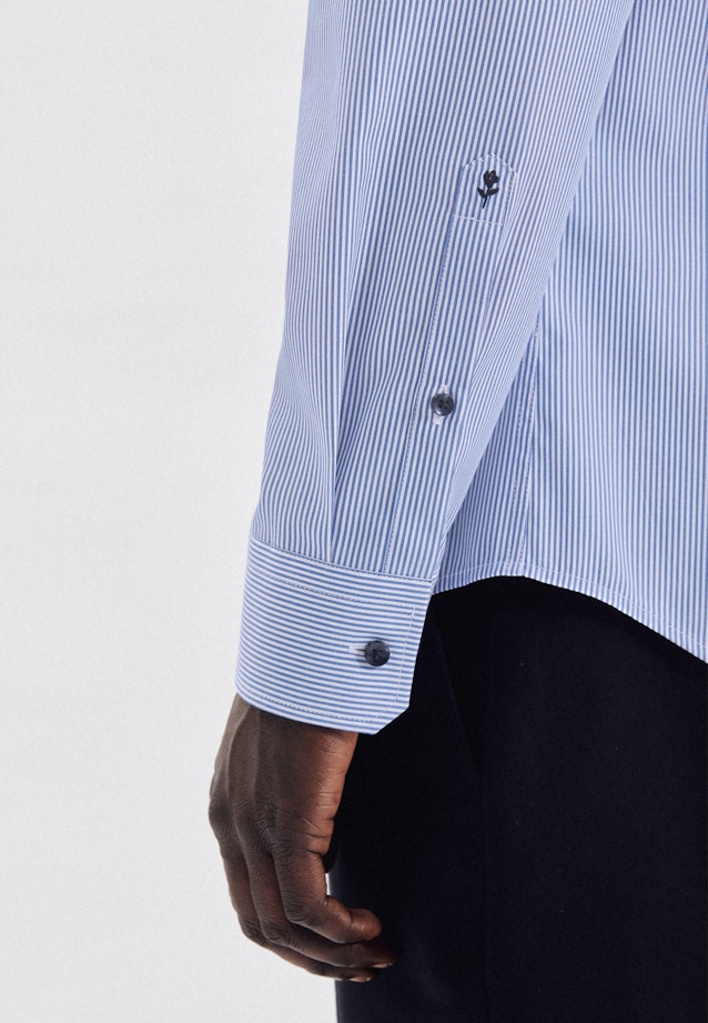 Shaped Chemise d'affaires rayures in Bleu Moyen |  Seidensticker Onlineshop