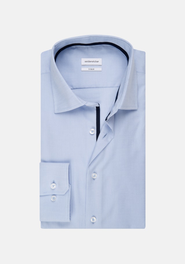 Non-iron Structure Business Shirt in X-Slim with Kent-Collar in Light Blue |  Seidensticker Onlineshop
