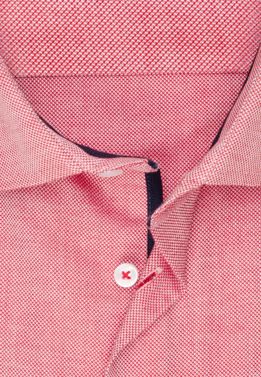 Bügelfreies Struktur Business Hemd in X-Slim mit Kentkragen in Rot |  Seidensticker Onlineshop