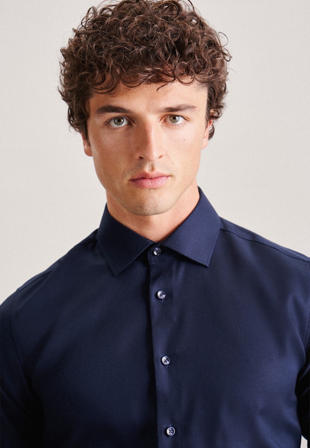 X-Slim Business Hemd Uni in Dunkelblau |  Seidensticker Onlineshop