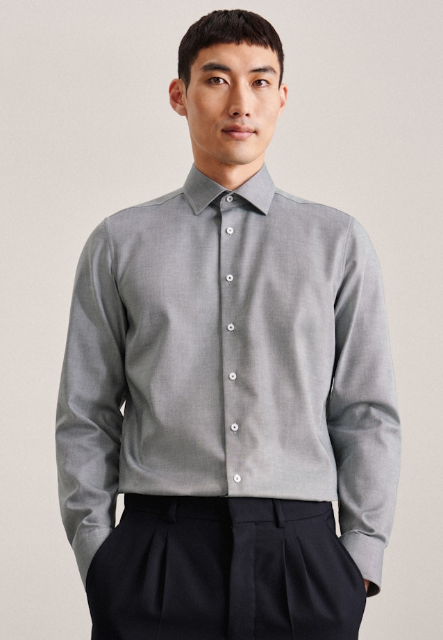 Non-iron Structure Business Shirt in X-Slim with Kent-Collar in Green |  Seidensticker Onlineshop