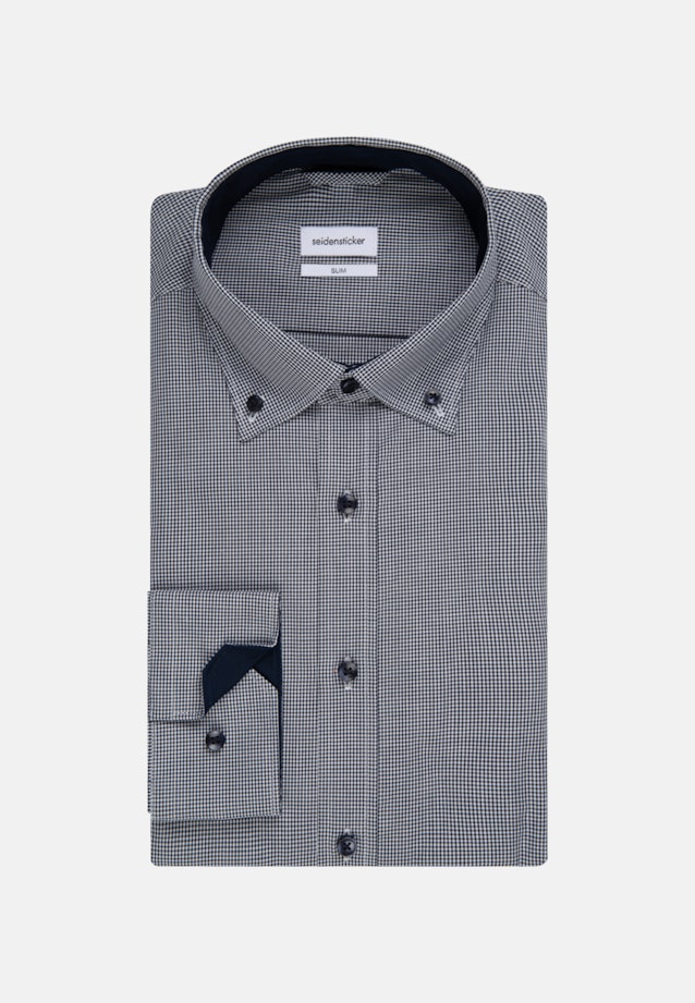Slim Business Hemd Karo in Dunkelblau |  Seidensticker Onlineshop