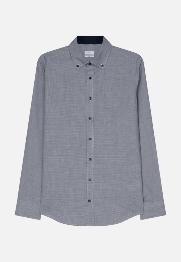 Slim Business Hemd Karo in Dunkelblau |  Seidensticker Onlineshop