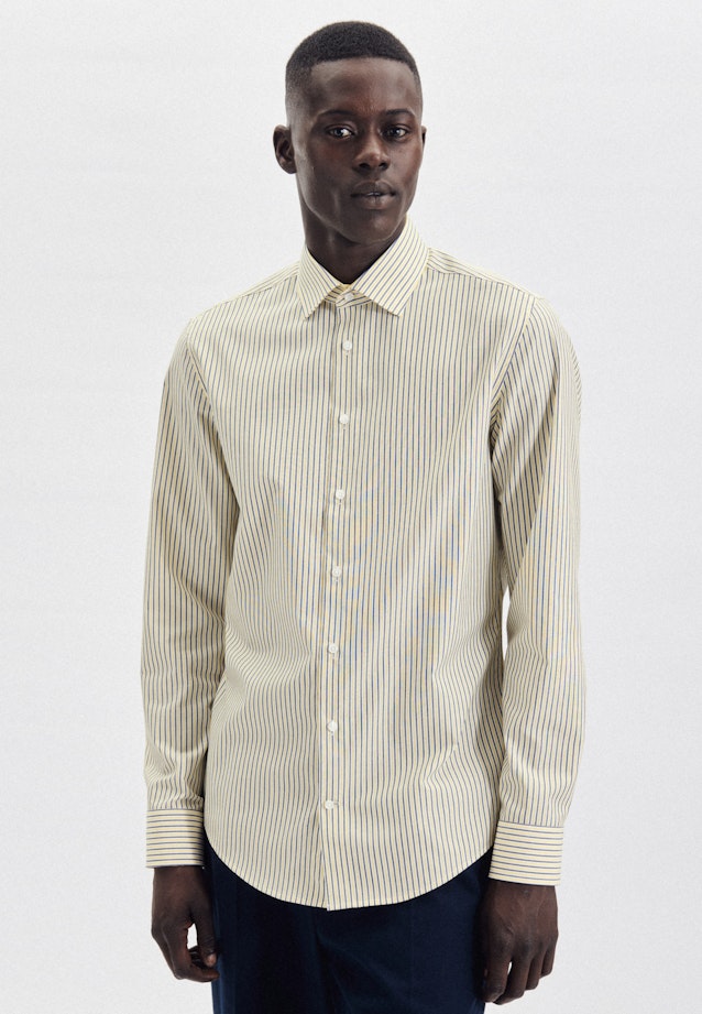 Slim Business Hemd Streifen in Gelb |  Seidensticker Onlineshop