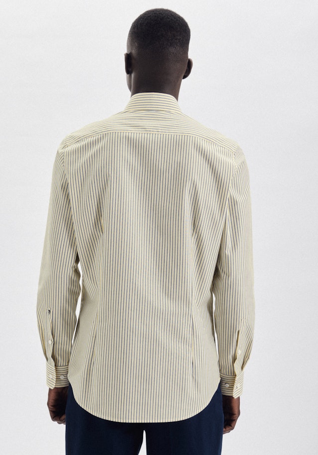 Non-iron Poplin Business Shirt in Slim with Kent-Collar in Yellow |  Seidensticker Onlineshop