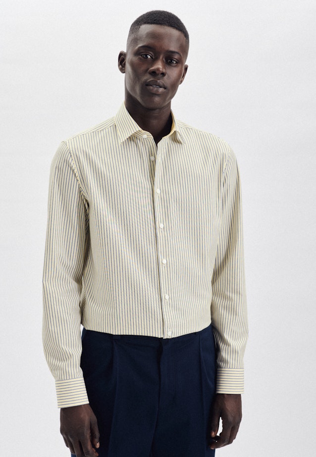 Slim Business Hemd Streifen in Gelb |  Seidensticker Onlineshop