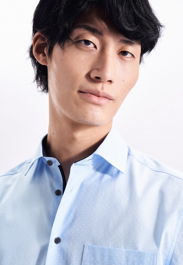 Regular Business Hemd Druck in Hellblau |  Seidensticker Onlineshop