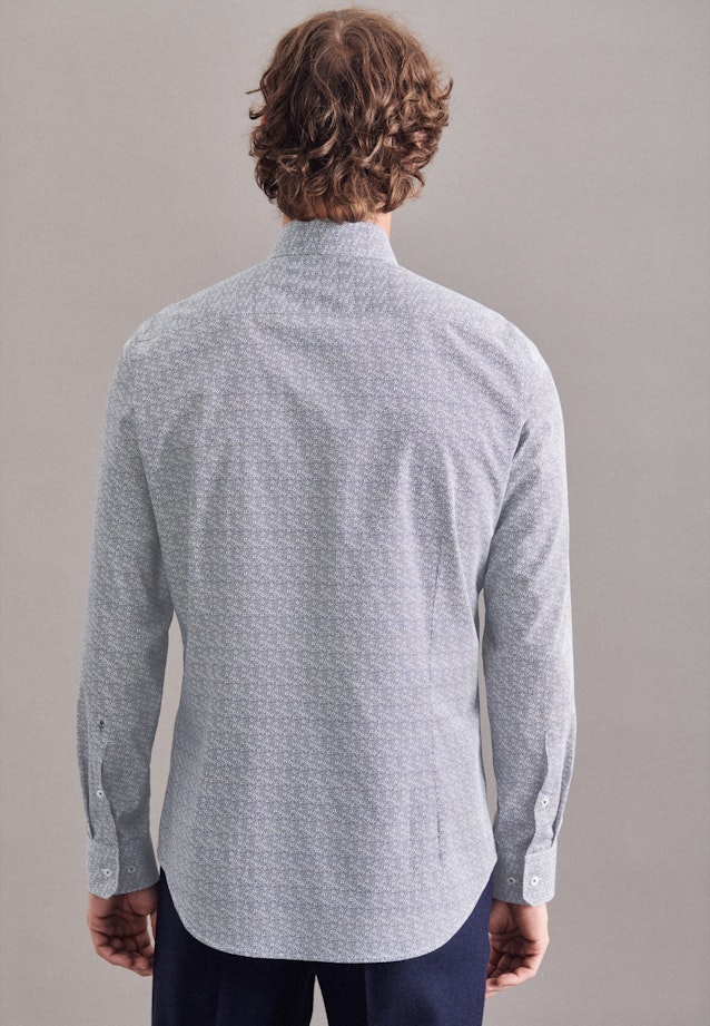 Shaped Chemise Business Imprimé in Bleu Foncé |  Seidensticker Onlineshop