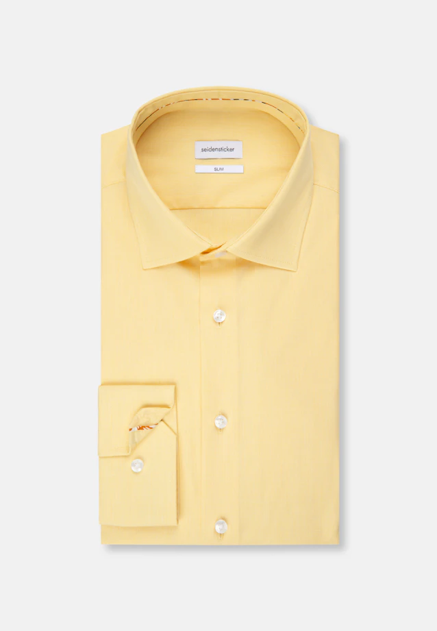Slim Business Hemd Uni in Gelb |  Seidensticker Onlineshop