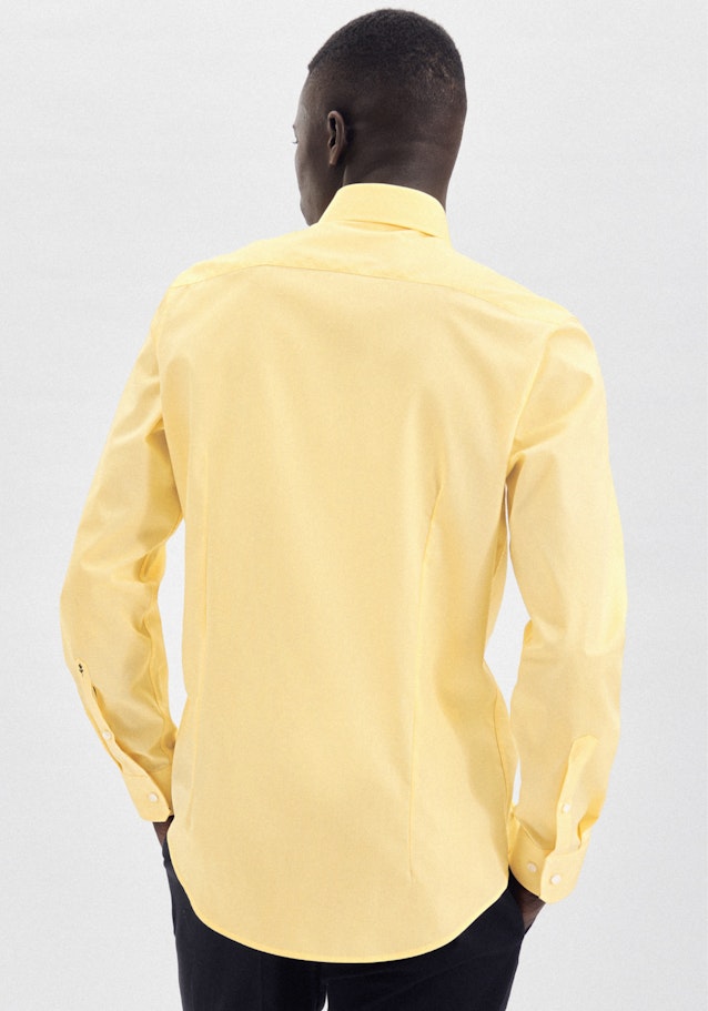 Non-iron Chambray Business Shirt in Slim with Kent-Collar in Yellow |  Seidensticker Onlineshop