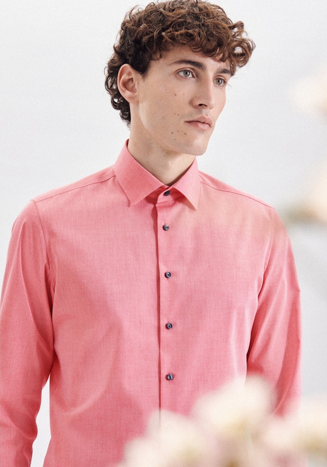 Chemise Business Slim Chambray Col Kent in Rouge |  Seidensticker Onlineshop