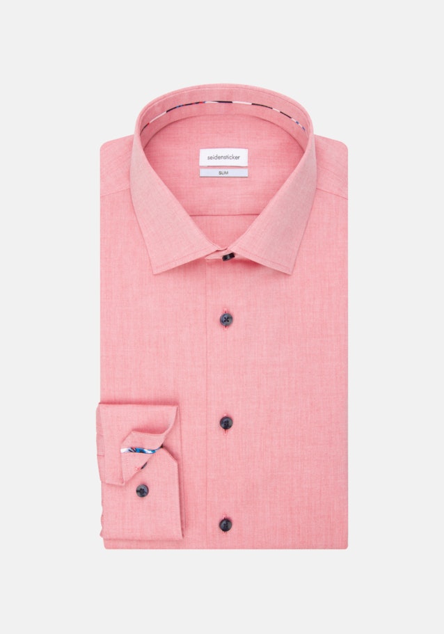 Bügelfreies Chambray Business Hemd in Slim mit Kentkragen in Rot |  Seidensticker Onlineshop