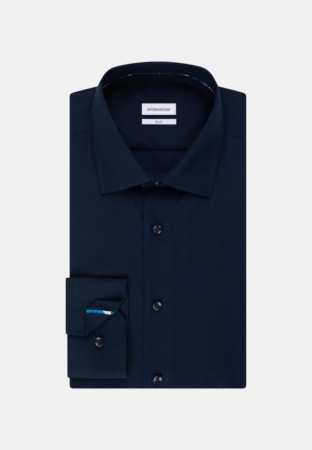 Slim Business Hemd Uni in Dunkelblau |  Seidensticker Onlineshop
