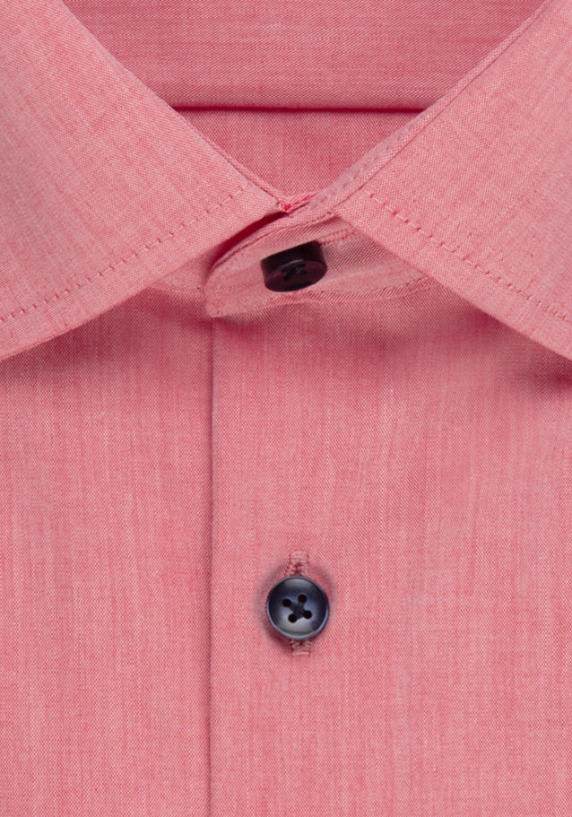 Bügelfreies Chambray Business Hemd in Regular mit Kentkragen und extra langem Arm in Rot |  Seidensticker Onlineshop