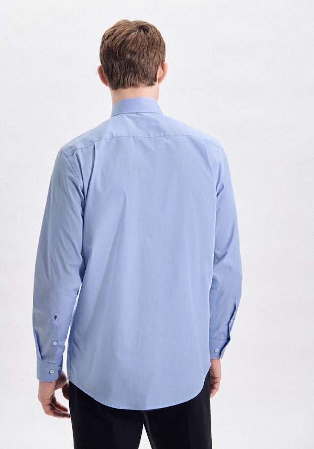 Non-iron Chambray Business overhemd in Regular with Kentkraag and extra long sleeve in Lichtblauw |  Seidensticker Onlineshop
