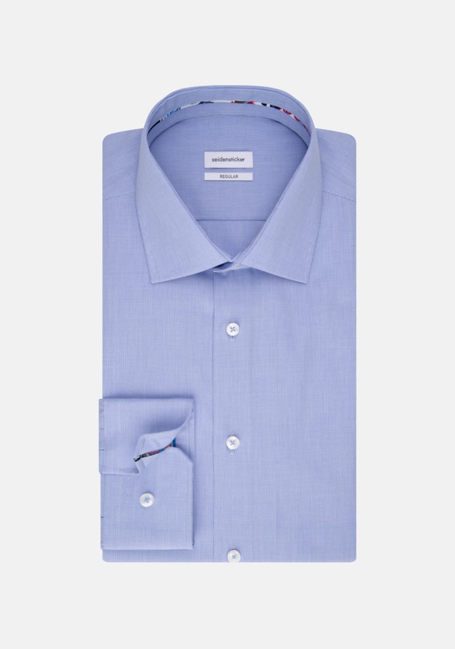 Bügelfreies Chambray Business Hemd in Regular mit Kentkragen und extra langem Arm in Hellblau |  Seidensticker Onlineshop