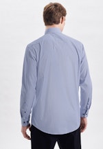 Regular Business Hemd Gestreift in Mittelblau |  Seidensticker Onlineshop