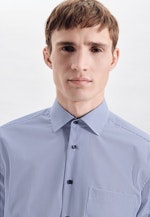 Regular Business Hemd Gestreift in Mittelblau |  Seidensticker Onlineshop