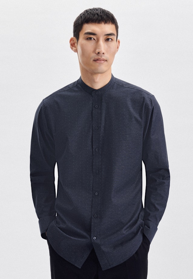 Regular Chemise d'affaires A Pois in Bleu Foncé |  Seidensticker Onlineshop