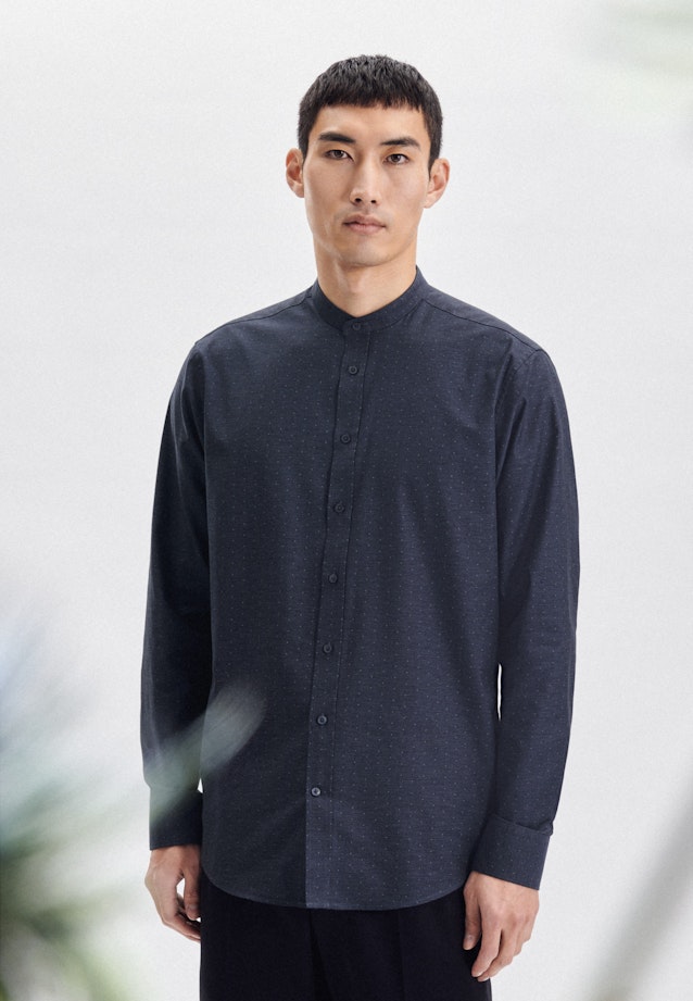 Regular Chemise d'affaires A Pois in Bleu Foncé |  Seidensticker Onlineshop
