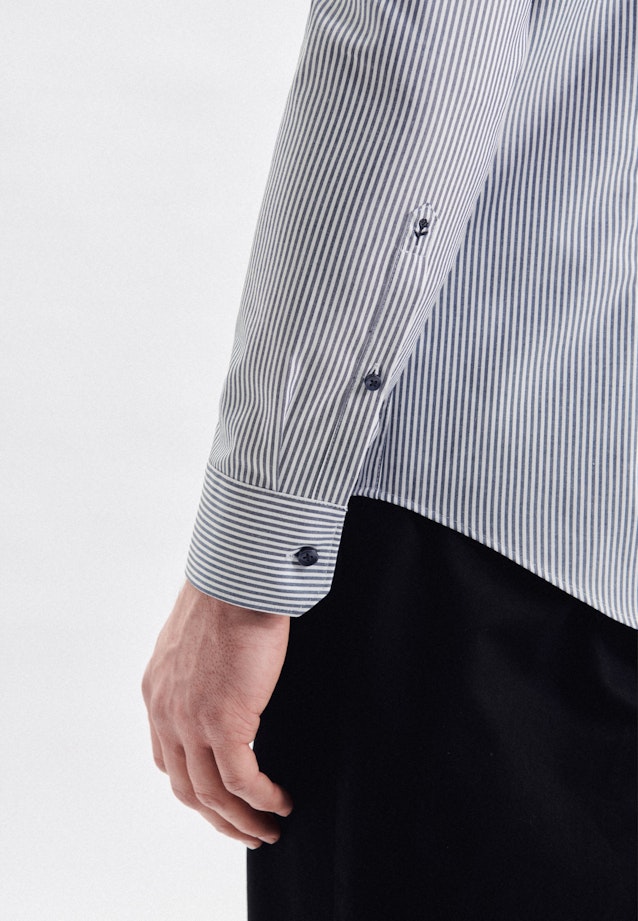 Slim Business Hemd Streifen in Dunkelblau |  Seidensticker Onlineshop