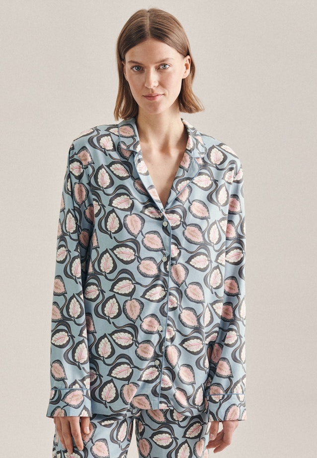Gerader Schnitt (Normal-Fit) Pyjamas Print in Light Blue |  Seidensticker Onlineshop