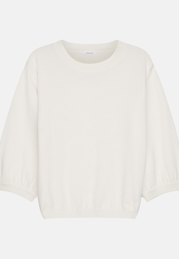 Regular Fit Pullover Uni in Ecru |  Seidensticker Onlineshop
