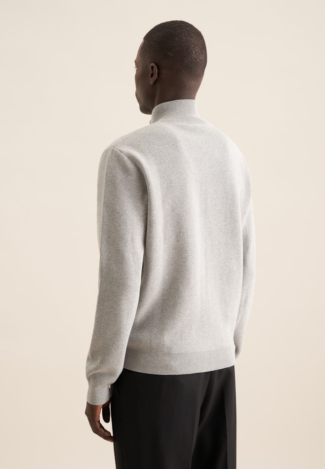 Regular Strick-Jacke Uni in Grau | Seidensticker Onlineshop