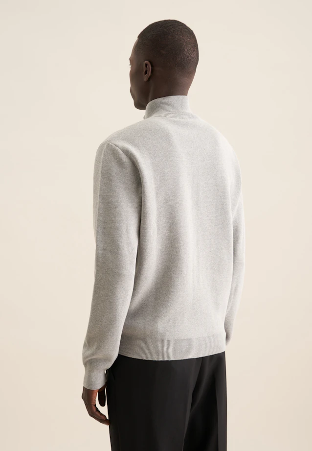 Regular Strick-Jacke Uni in Grau |  Seidensticker Onlineshop